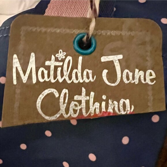 Matilda Jane The Essentials Diaper Bag Changing Mat Blue Pink Polka Dots - Picture 8 of 9